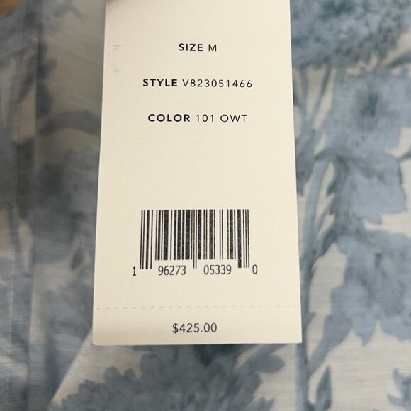 NWT Vince Dahlia floral print V neck high low women's midi dress size M - Picture 10 of 12